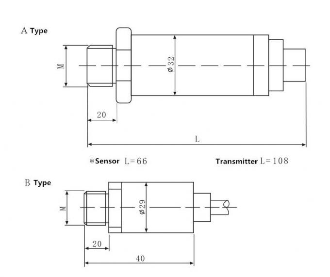 SS316 transmissor de pressão sanitário da braçadeira 4~20mA/0-5V/0-10V